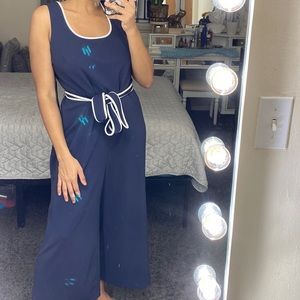 Karl Lagerfeld Nay blue and white size 12 jumpsuit new with tag